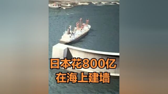 日本为什么要花800亿在海里修一面水泥墙?有啥效果?