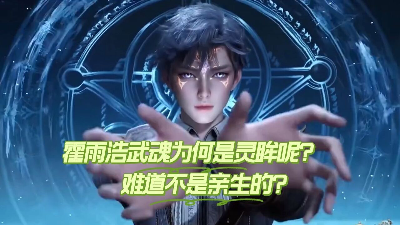 霍雨浩武魂为何是灵眸呢?难道不是亲生的?