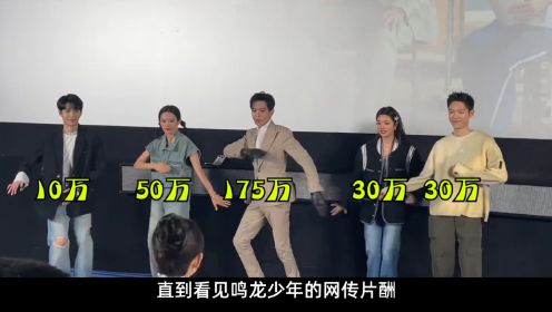 网传《鸣龙少年》演员片酬：李明德不及王锵，张若昀全剧最高