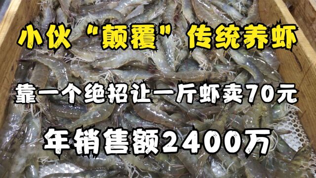 小伙颠覆传统养虾,靠一个绝招让一斤虾卖70元,年销售额2400万!