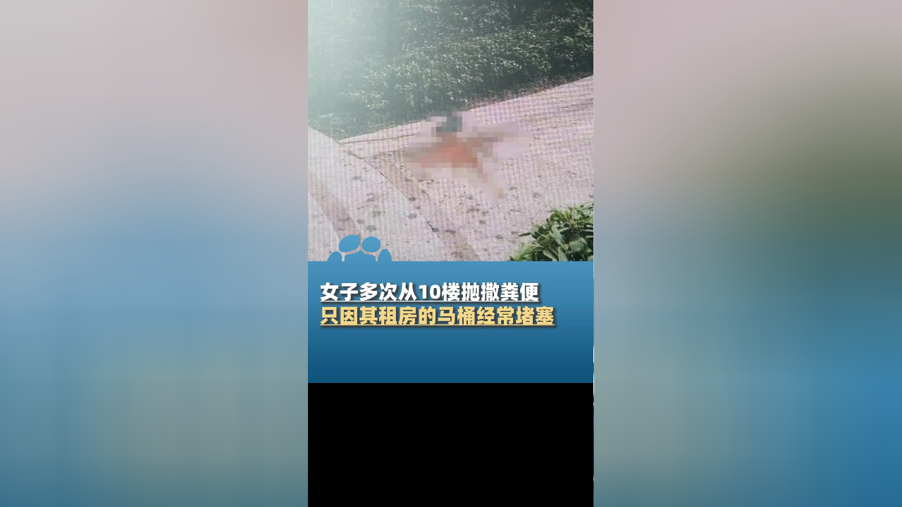 女子多次从10楼抛撒粪便,只因其租房的马桶经常堵塞,女子排泄后放垃圾