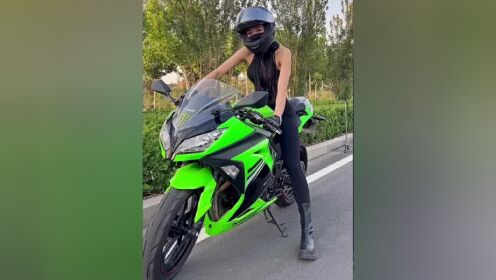 一起骑车呀 #川崎ninja400 #女骑 #机车 #最酷机车女孩