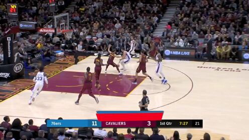 《TOP时刻》10日NBA最佳助攻 西蒙斯皇帝面前送写意妙传