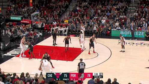 《NBA全场集锦》【原声】公牛112-124开拓者 利拉德天秀华丽滞空生擒公牛