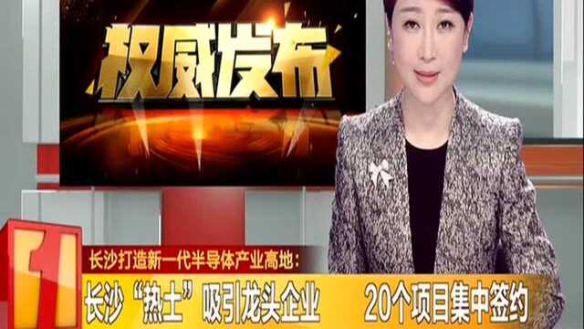 长沙打造新一代半导体产业高地:长沙“热土”吸引龙头企业 20个项目集中签约