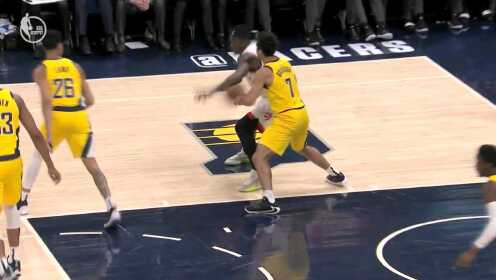 《NBA全场集锦》防到脸上也能进 西亚卡姆转身后仰迎射布罗格登