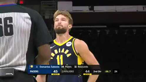 《NBA全场回放》【原声回放】 步行者vs骑士第2节 庄神大臂一挥血帽萨姆纳