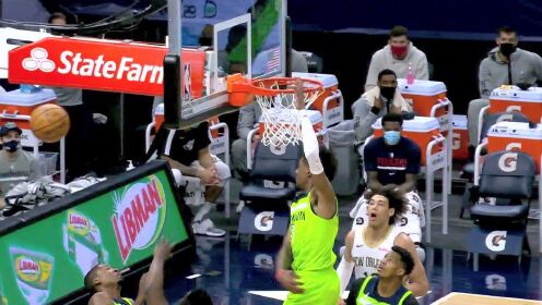 《NBA全场集锦》胖虎吃瘪！ 锡安惨遭麦克丹尼尔斯血腥大帽