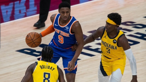 《NBA全场集锦》尼克斯vs步行者第2节中文解说回放