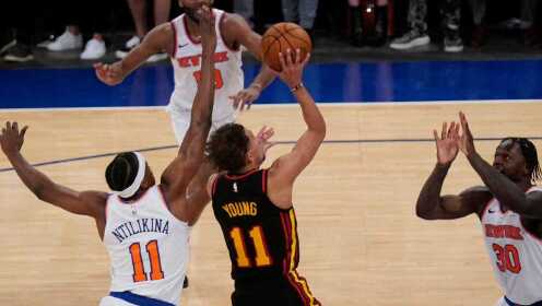 《NBA全场集锦》老鹰vs尼克斯第4节英文原声回放