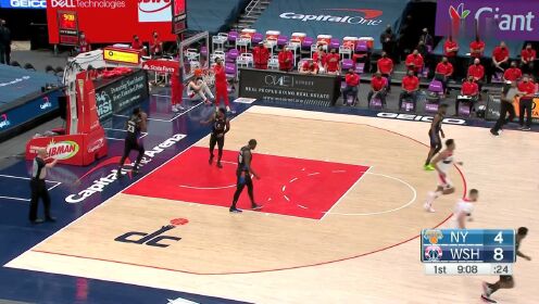 《NBA全场集锦》韦少直塞篮下真敏锐 八村君篮下暴起单臂虐筐
