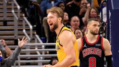 《NBA全场集锦》【球星】萨博尼斯vs公牛集锦 篮下予取予求空砍24+14+6