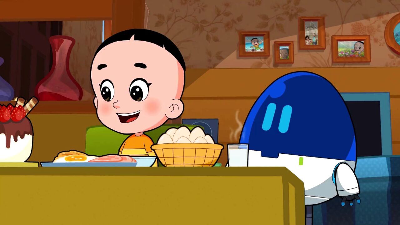 和大头儿子形影不离的蛋宝