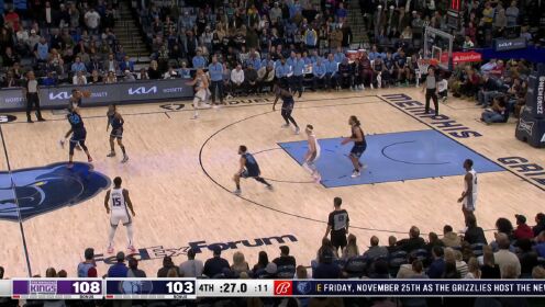 《NBA全场集锦》【原声】国王113-109灰熊 莫兰特空砍34+7+6福克斯32+8+6率队连胜