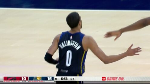 《NBA全场集锦》好一个声东击西！哈利伯顿精准制导史密斯挂筐暴扣