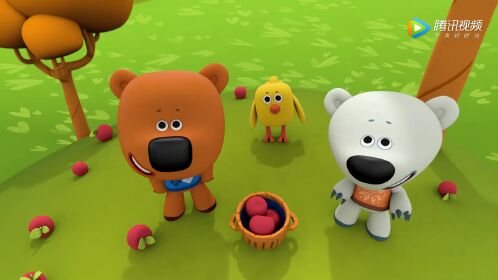 小棕熊和小白熊带你玩耍