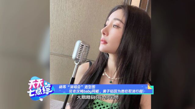 杨幂“演唱会”造型图,贝克汉姆baby同框,黄子韬因为鹿晗取消行程