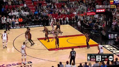 《迈阿密热火》NBA附加赛：老鹰vs热火第2节英文原声回放