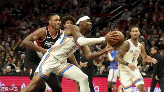 雷霆134-91开拓者 雷霆多点开花大胜开拓者43分