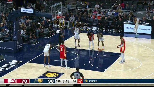 NBA季前赛：老鹰vs步行者英文原声全场回放