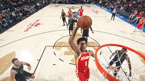 《NBA全场集锦》【球星】杰伦-约翰逊vs鹈鹕集锦 全场拿下21分11篮板正负值全场最高