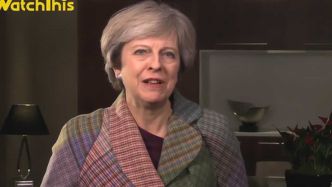 网罗天下实拍英国首相梅姨恭贺中国新春秀中文新年快乐