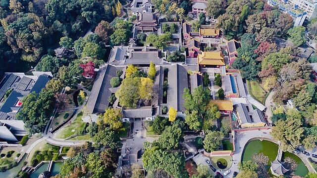 航拍千年学府岳麓书院宏伟壮观