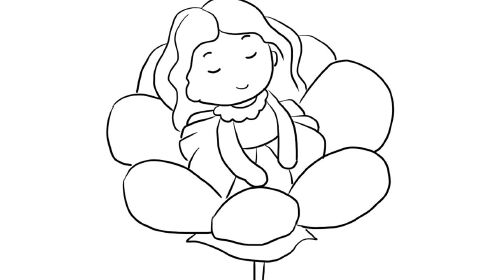 拇指姑娘儿童简笔画 宝宝轻松学画画