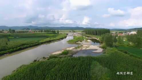 风景如画的乡村小镇,五常市沙河子镇航拍