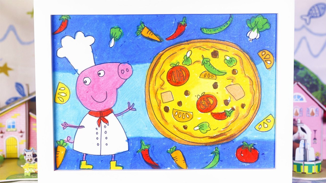 儿童故事画 小猪做的美味大馅饼