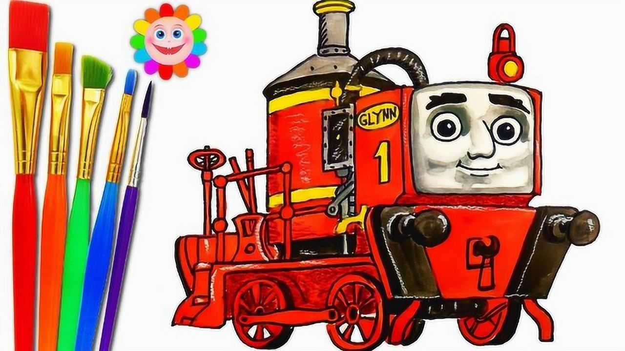 趣味简笔画:画托马斯小火车头_腾讯视频