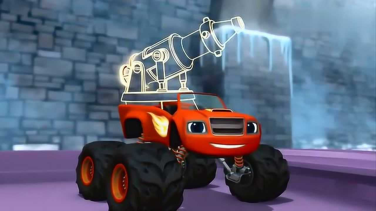 旋风战车队:飚速为救恐龙战车要经过冰河,变身大水枪破冰啦!