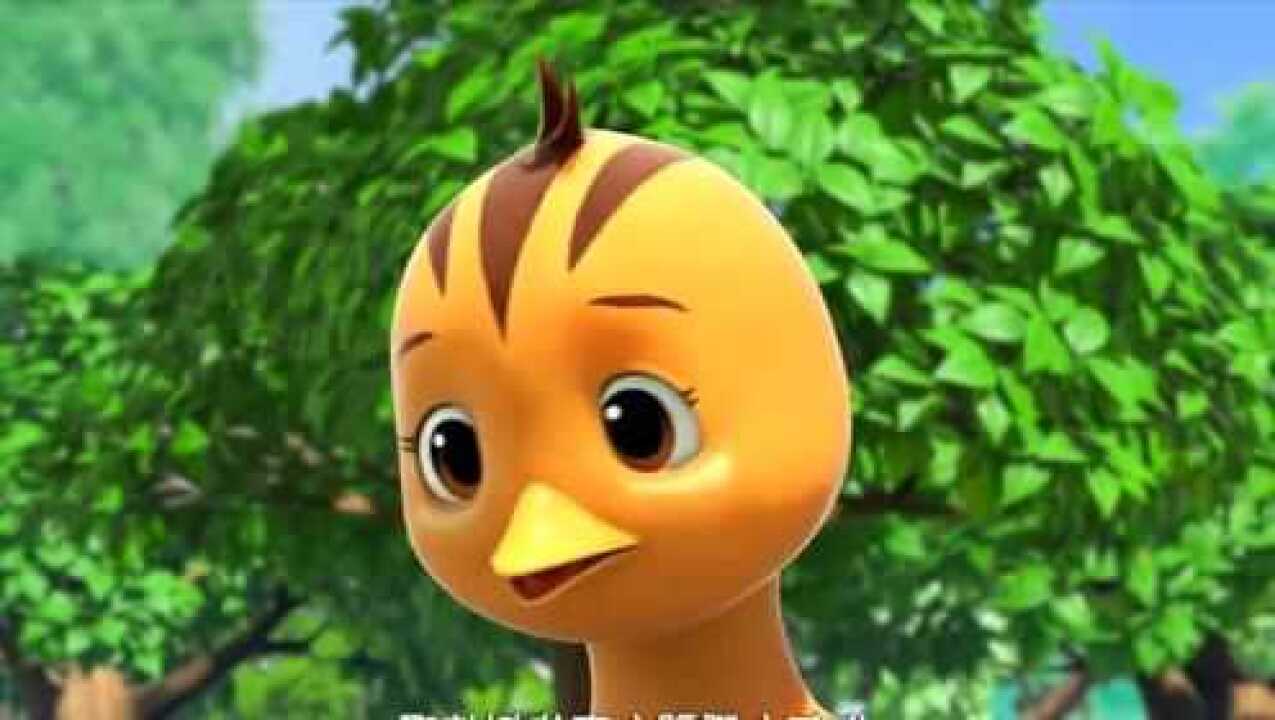 萌鸡小队麦琪想长高一些可以采到高高的果子