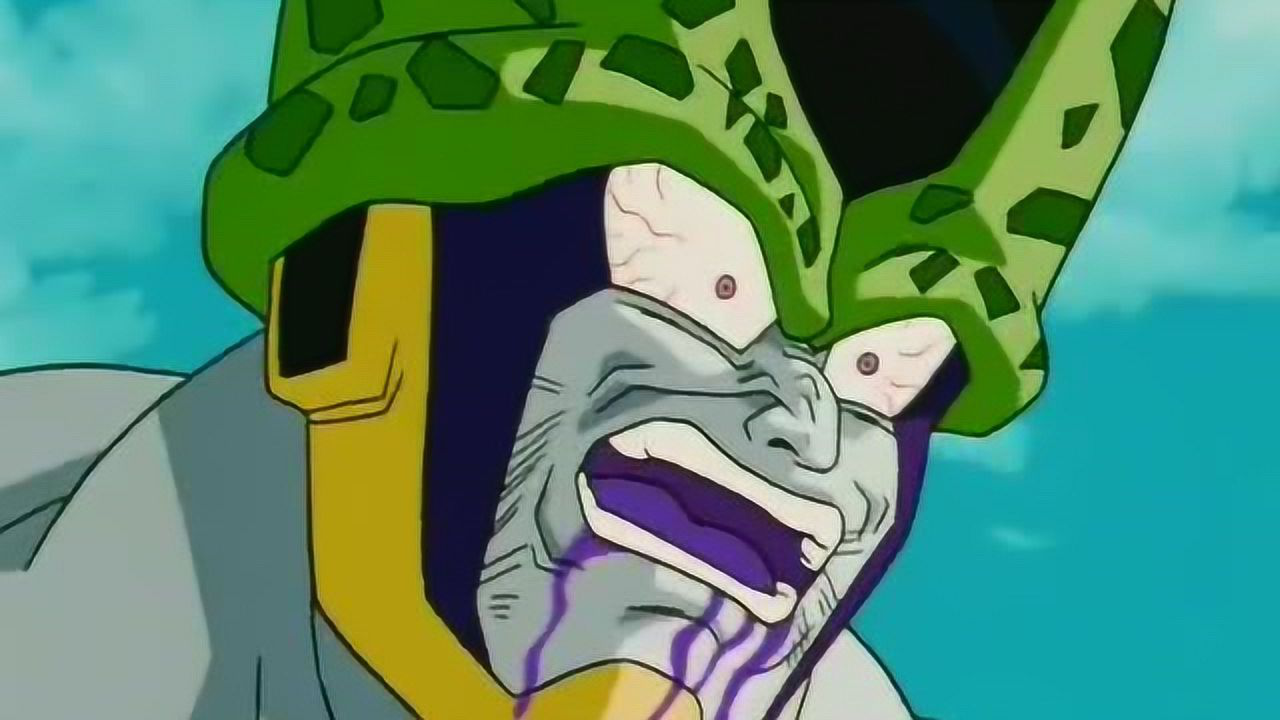 龙珠z 沙鲁狂躁变得巨大化,被悟饭狂虐,又从嘴里吐出了十八号