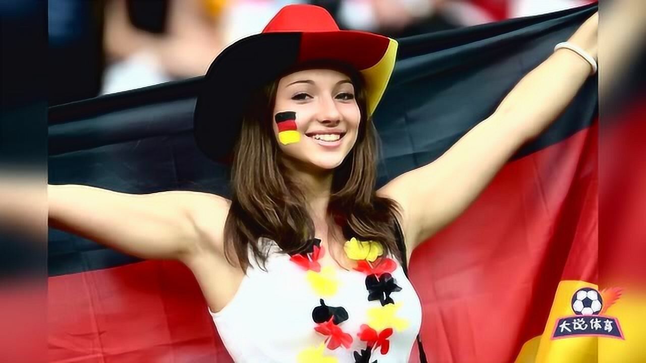 德国美女球迷演戏图片