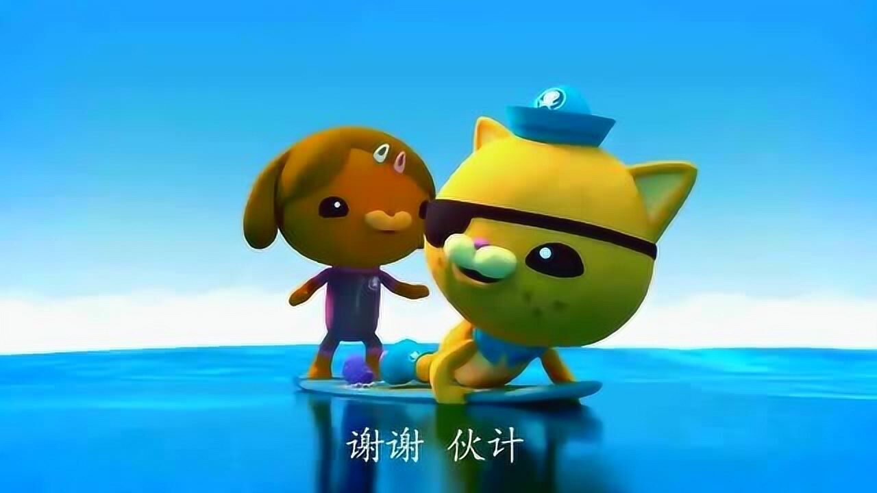 海底小纵队第四季:达西西的冲浪技术真好,她救了蜗牛吗