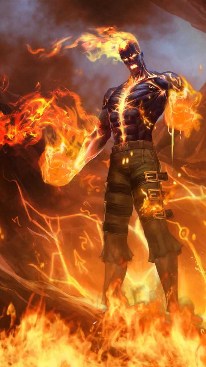 超帅的火男动图