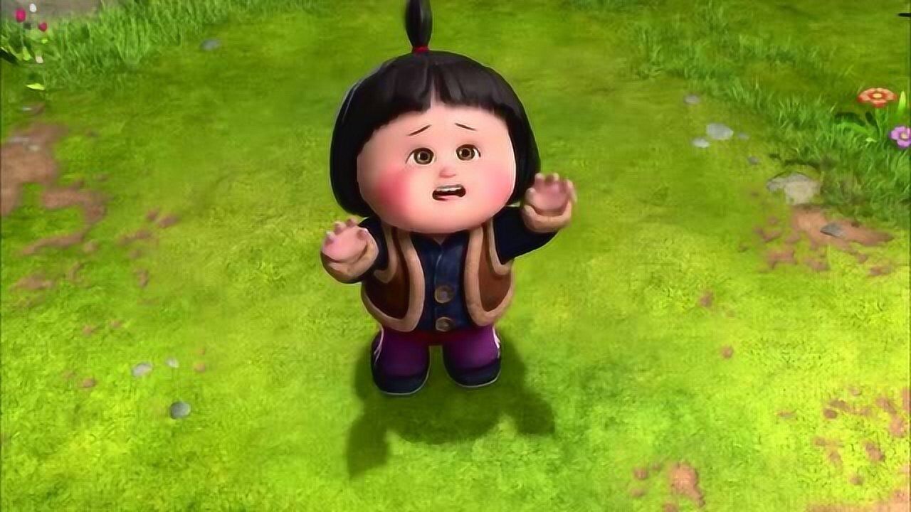 熊出没之夺宝熊兵熊二给嘟嘟唱歌没想到却把她惹哭了