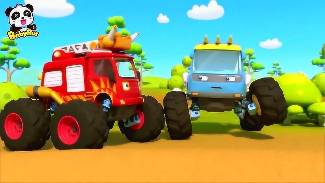 少儿早教益智动画宝贝巴士之大脚卡车去外太空冒险