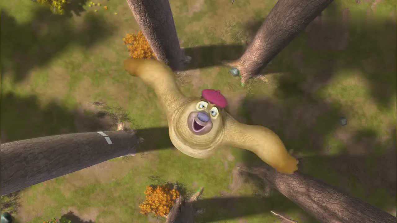 熊出没熊二画熊掌停不下来