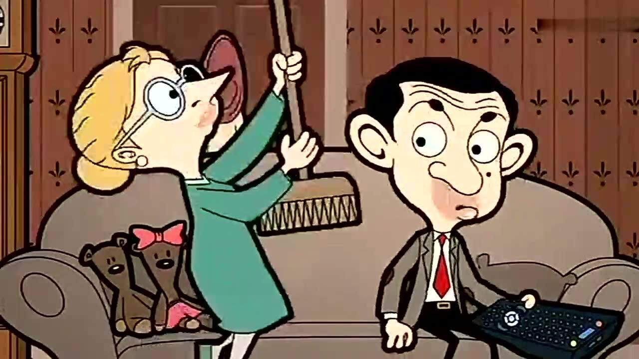 憨豆博士搞笑动漫配憨豆看电视笑的肚子疼!