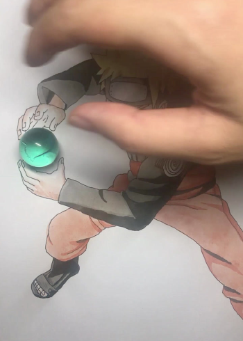 手绘鸣人看完你将学会如何搓螺旋丸