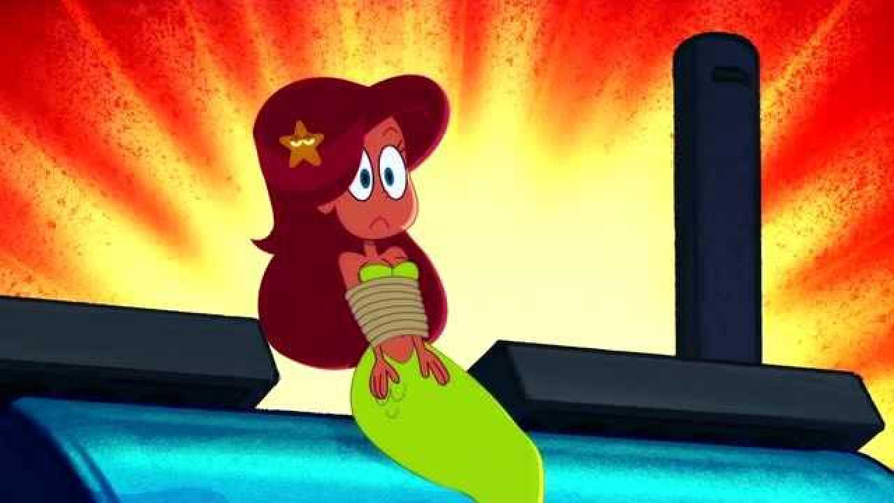 鲨鱼哥和美人鱼:美人鱼被绑了,心里很害怕