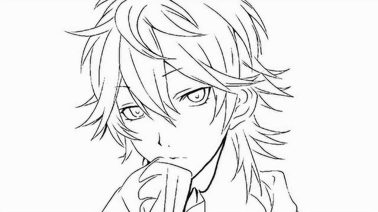 一分钟简笔画   这个帅哥真的很帅!