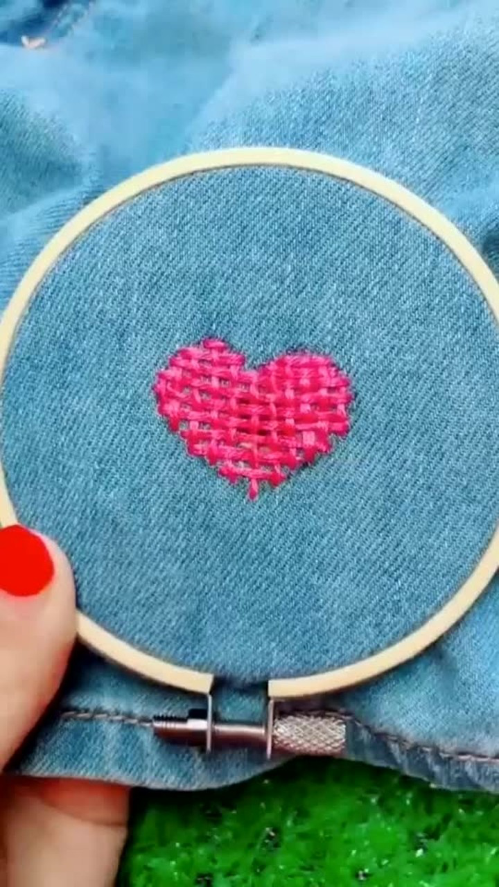 缝补破洞的心手缝针法