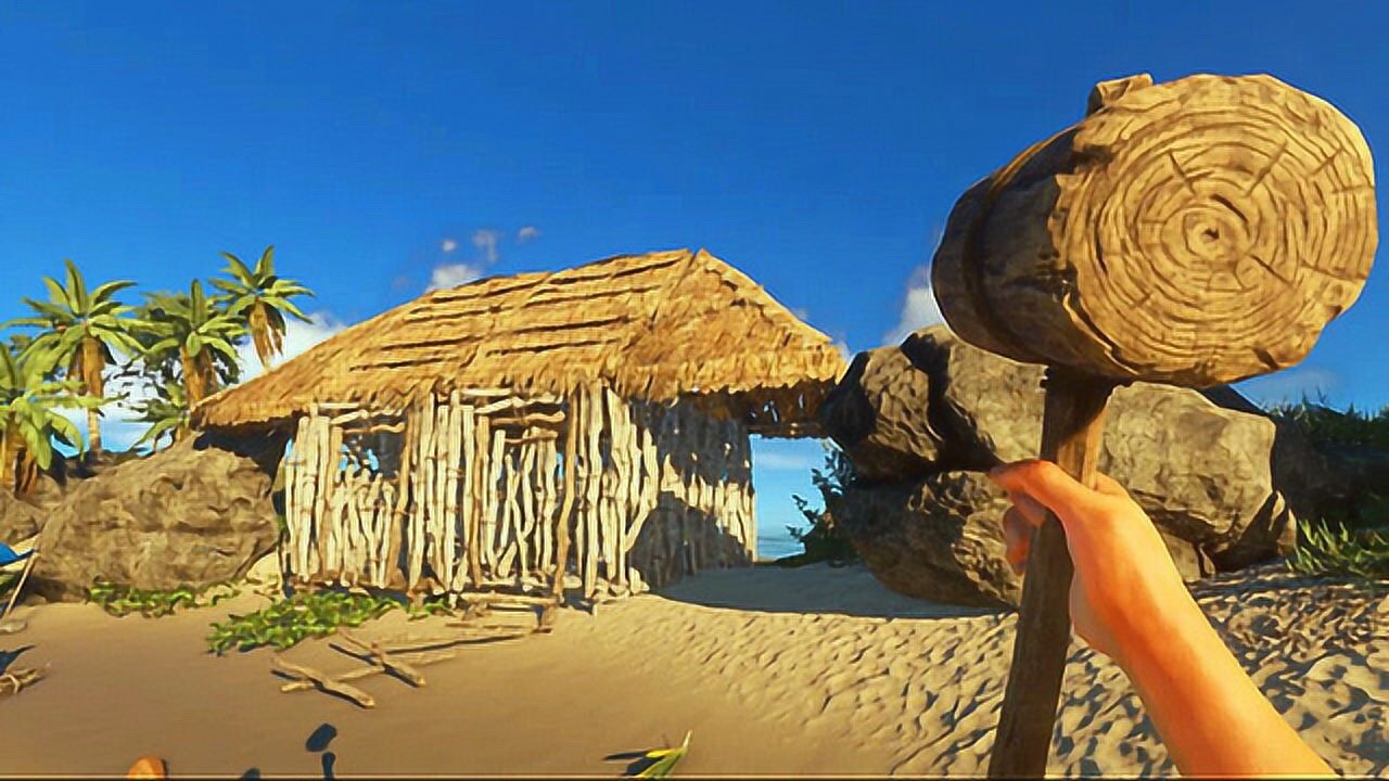 荒岛求生3在这座岛上我终于有安身之处了我的房子已经搭建好了