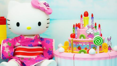 会唱生日歌的蛋糕 和凯蒂猫一起来切生日蛋糕吧