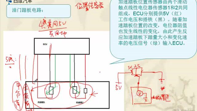 油门踏板工作原理与检测方法—四维汽车培训机构