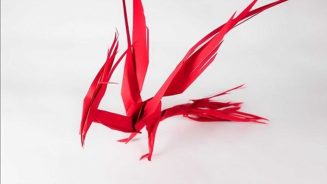 折纸凤凰视频教程:折一只超炫的火凤凰,难度并不高!