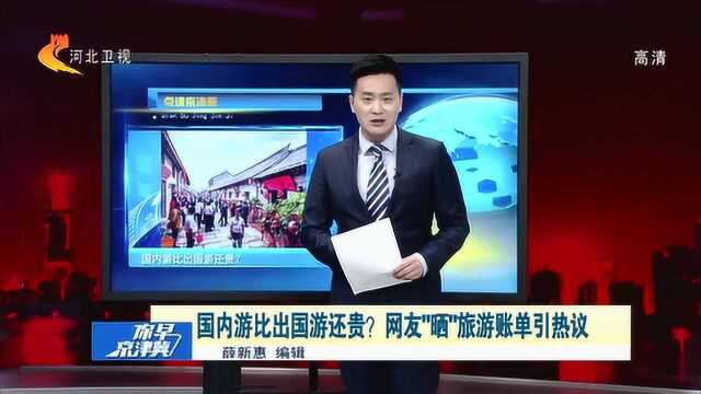 国内游比出国游还贵?网友“晒”旅游账单引热议